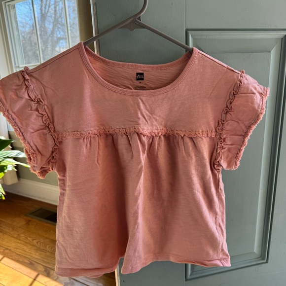 Tea Collection Pink Ruffle Sleeve Tee - Picture 3 of 5
